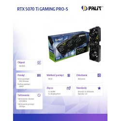Karta VGA Palit GeForce RTX 5070 Ti GamingPro-S 16GB GDDR7 2… | PartsPC.pl