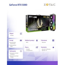 ZOTAC Karta graficzna GeForce RTX 5080 AMP EXTREME INF... | PartsPC.pl