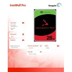 Seagate IronWolf Pro ST28000NT000 28TB SATA | PartsPC.pl