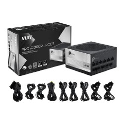 Zasilacz MSI PRO A1000PL PCIE5 1000W 120mm 80plus Platinum | PartsPC.pl