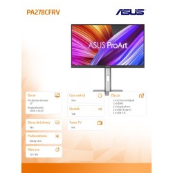 Monitor Asus 27" ProArt Display PA278CFRV HDMI 2xDP 4xUSB gł… | PartsPC.pl