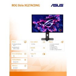 Monitor Asus 27" ROG Strix OLED XG27ACDNG 2xHDMI DP USB-C | PartsPC.pl