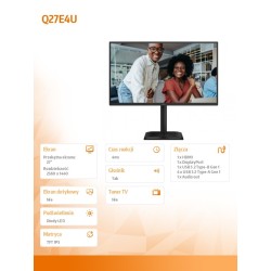 AOC Monitor Q27E4U 27 cali IPS 120Hz HDMI DP Pivot Głośniki… | PartsPC.pl