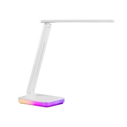 Lampka biurkowa LED TRACER PRISMA RGB biała | PartsPC.pl
