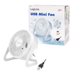 Wentylator USB LogiLink UA0402 biurkowy, 12,7 cm, 30 dB, bia… | PartsPC.pl