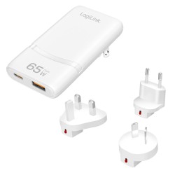 Ładowarka sieciowa podróżna LogiLink PA0376 USB GaN, 65 W, 1… | PartsPC.pl