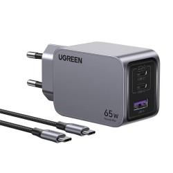Ładowarka sieciowa Ugreen Nexode Pro 25871 65W, GaN, USB + 2… | PartsPC.pl