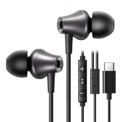 Słuchawki z mikrofonem Ugreen EP105C USB-C dokanałowe - czar… | PartsPC.pl