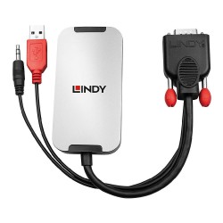 Konwerter LINDY VGA na DisplayPort 1.2 0,18m czarny | PartsPC.pl