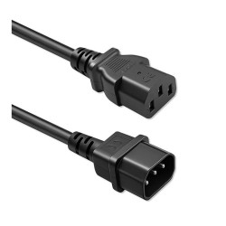 Kabel zasilający Qoltec IEC C13 | C14 | 3*1.0mm2 | 2m | PartsPC.pl