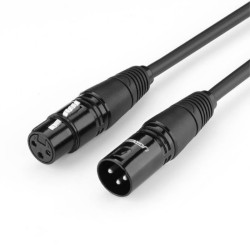 Kabel XLR żeński do XLR męski UGREEN 20710B 2m - czarny | PartsPC.pl