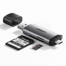 Czytnik kart Ugreen CM185 USB 3.0 + USB-C SD i microSD | PartsPC.pl