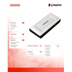 Kingston Dysk SSD XS2000 4000GB USB3.2 Gen2.2 zewnętrzny | PartsPC.pl