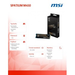 Dysk SSD MSI SPATIUM M450 V1 1TB PCIe 4.0 NVMe M.2 2280 (340… | PartsPC.pl