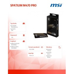Dysk SSD MSI SPATIUM M470 Pro 1TB PCIe 4.0 NVMe 1.4 M.2 2280… | PartsPC.pl