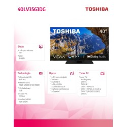 Toshiba Telewizor LED 40 cali 40LV3563DG | PartsPC.pl