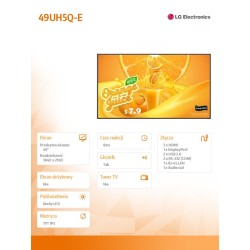 Monitor LG 49" 49UH5Q-E Digital Signage 4K UHD (24/7) | PartsPC.pl
