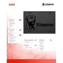Dysk SSD Kingston A400 480GB 2,5" SATA3 (500/450 MB/s) 7mm… | PartsPC.pl