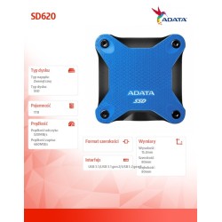 Adata Dysk zewnętrzny SSD SD620 1TB U3.2A 520/460 MB/s niebi… | PartsPC.pl