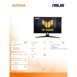 Asus Monitor 27 cali VG27AQ5A QHD fIPS 0.3MS HDMI DP | PartsPC.pl