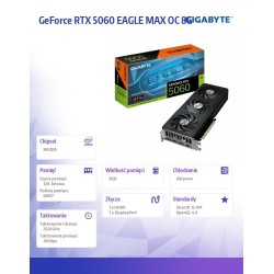 Karta VGA Gigabyte GeForce RTX 5060 EAGLE MAX OC 8G 8GB GDDR… | PartsPC.pl