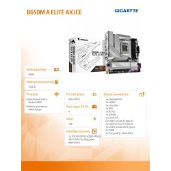 Płyta Gigabyte B650M A ELITE AX ICE /AMD | PartsPC.pl