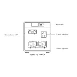 UPS NETYS PE 1000VA/600W 230V/AVR/4XIEC 320,LED,USB | PartsPC.pl