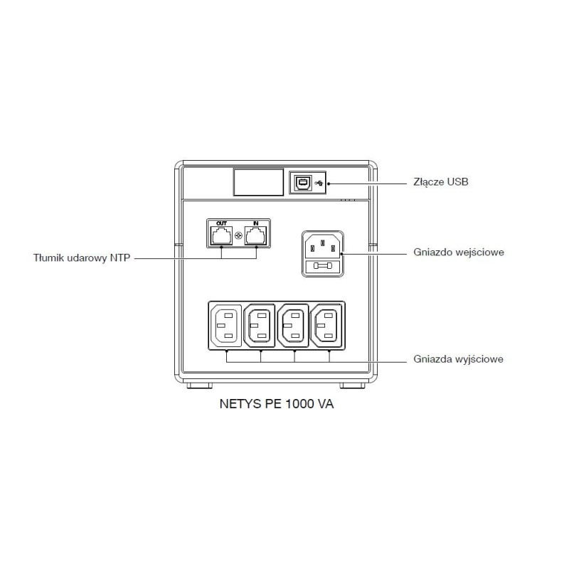 UPS NETYS PE 1000VA/600W 230V/AVR/4XIEC 320,LED,USB | PartsPC.pl