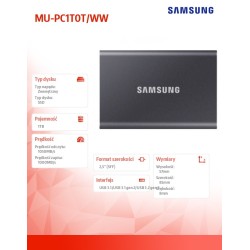Dysk SSD zewnętrzny Samsung T7 Portable 1TB (1050/1000 MB/s)… | PartsPC.pl