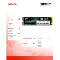 Dysk SSD Silicon Power A60 256GB PCIe Gen3x4 NVMe (2200/1600… | PartsPC.pl