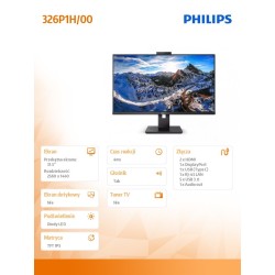 Monitor Philips 31,5" 326P1H/00 2xHDMI DP 4xUSB 3.2 1xUSB-C … | PartsPC.pl