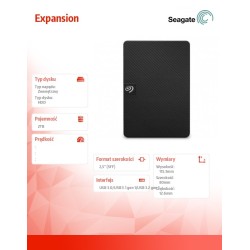 Dysk zewnętrzny SEAGATE EXPANSION PORTABLE STKM2000400 2TB U… | PartsPC.pl