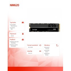 Dysk SSD Lexar NM620 512GB M.2 2280 PCIe NVMe 3.0x4 (3300/24… | PartsPC.pl