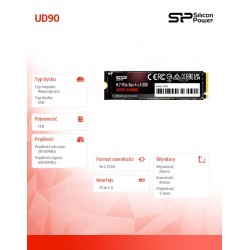Dysk SSD Silicon Power UD90 1TB M.2 2280 PCIe Gen4x4 NVMe 1.4 (4800/4200