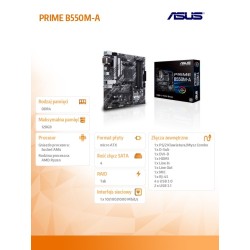 Płyta Asus PRIME B550M-A /AMD B550/SATA3/M.2/USB3.1/PCIe4.0/… | PartsPC.pl