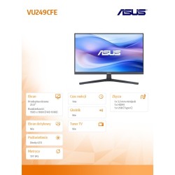Monitor Asus 23,8" Eye Care Gaming Monitor VU249CFE-B HDMI USB-C