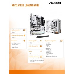 Płyta ASrock X870 STEEL LEGEND WIFI /AMD | PartsPC.pl