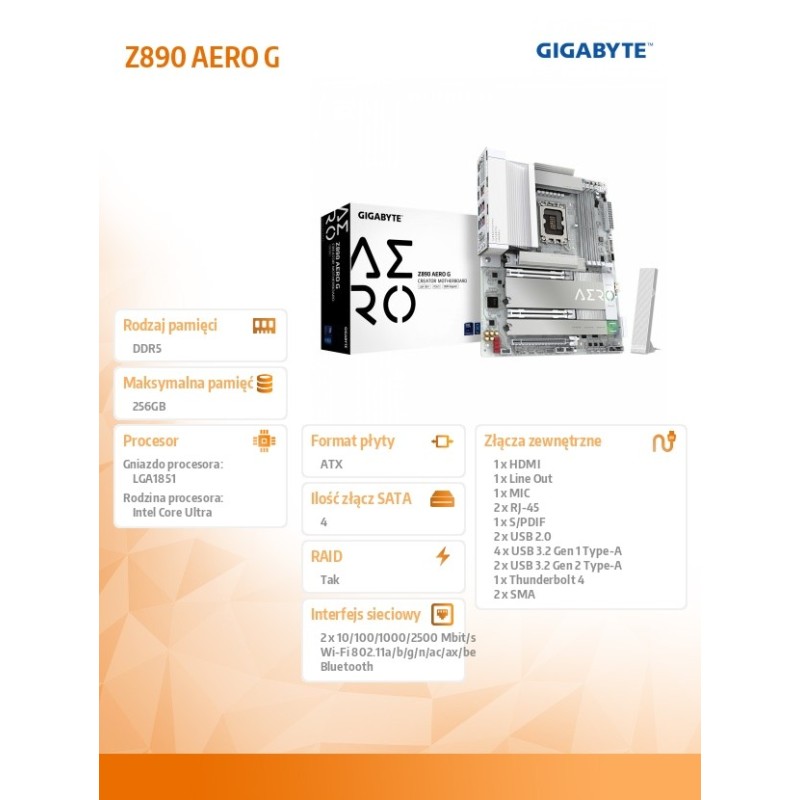 Płyta Gigabyte Z890 AERO G