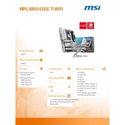Płyta MSI MPG B850 EDGE TI WIFI /AMD | PartsPC.pl