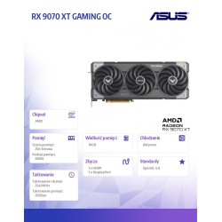 Karta VGA Asus TUF Gaming Radeon RX 9070 XT OC 16GB GDDR6 25… | PartsPC.pl