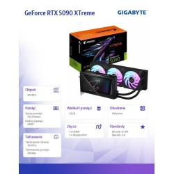 Karta VGA Gigabyte AORUS GeForce RTX 5090 XTREME WATERFORCE 32G 32GB GDDR7