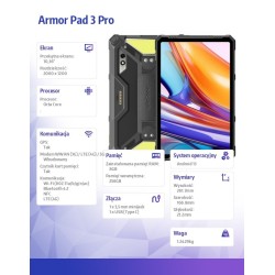 ULEFONE Tablet Armor Pad 3 Pro 4G 10.36" 8/256GB IP69K Czarn… | PartsPC.pl