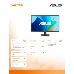 Asus Monitor 27 cali VA279HG IPS FHD 120Hz HDMI VGA | PartsPC.pl