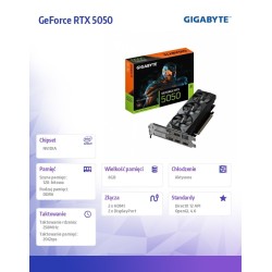 Karta VGA Gigabyte GeForce RTX 5050 OC Low Profile 8G 8GB GD… | PartsPC.pl