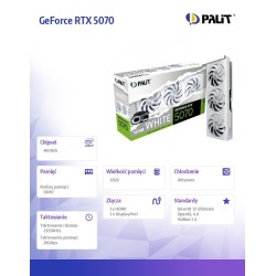 Karta VGA Palit GeForce RTX 5070 White OC 12GB GDDR7 192bit … | PartsPC.pl