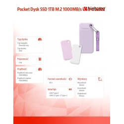 Verbatim Pocket Dysk SSD 1TB M.2 1000MB/s USB-C 32322 | PartsPC.pl