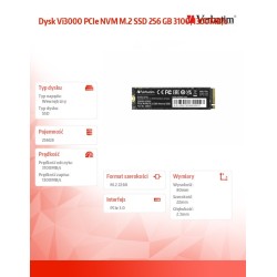 Verbatim Dysk Vi3000 PCIe NVM M.2 SSD 256 GB 3100/1300MB/s… | PartsPC.pl