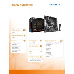 Płyta Gigabyte B760M DS3H WF6E GEN5 | PartsPC.pl