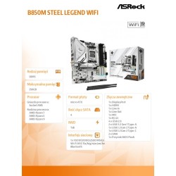Płyta ASrock B850M Steel Legend WiFi /AMD | PartsPC.pl