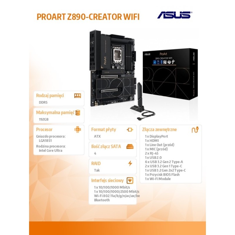 Płyta Asus ProArt Z890-CREATOR WIFI